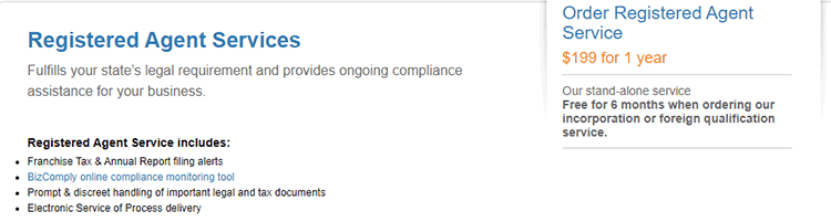 BizFilings Registered Agent Service