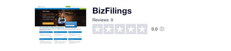 BizFilings Trustpilot Reviews