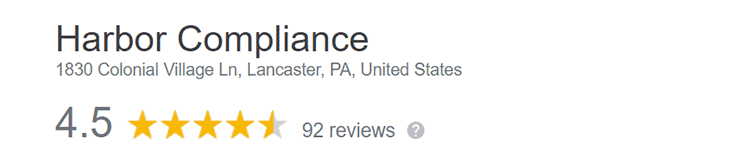 Harbor Compliance Google Reviews