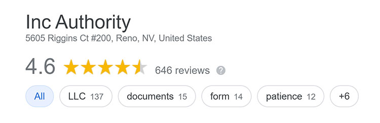 Inc Authority Google Reviews