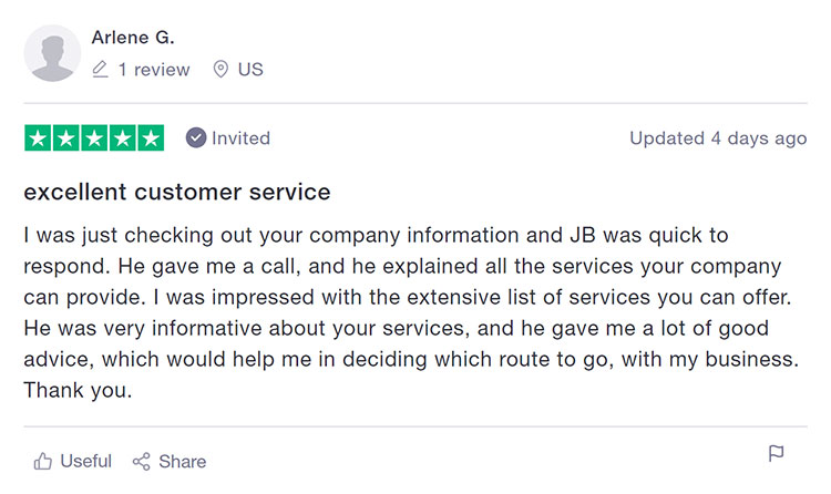 Inc Authority Trustpilot Customer Review