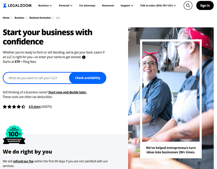 LegalZoom LLC Formation Review 2021
