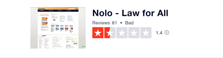 Nolo Trustpilot customer review ratings